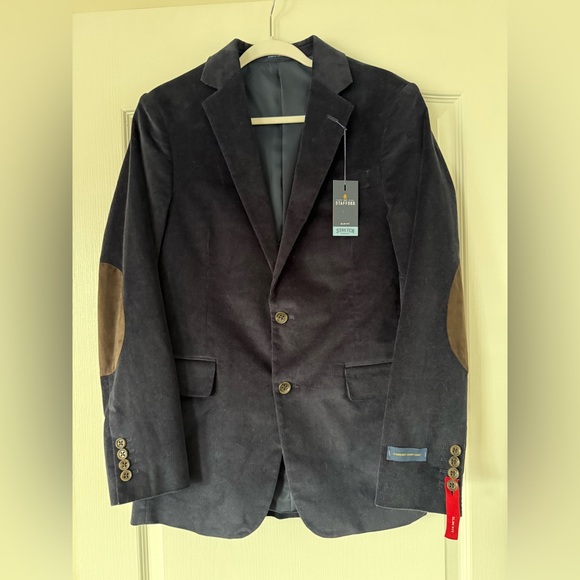 Stafford Other - NWT - Stafford - Navy Men's Corduroy Sport Coat - Slim Fit Stretch - Size 38 Reg